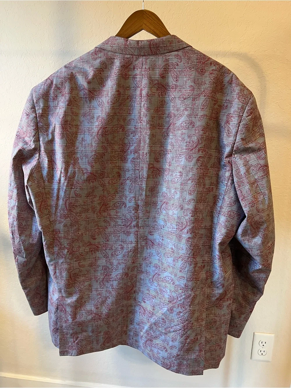 Linea Uomo Plaid Paisley Blazer Jacket – Size 54L